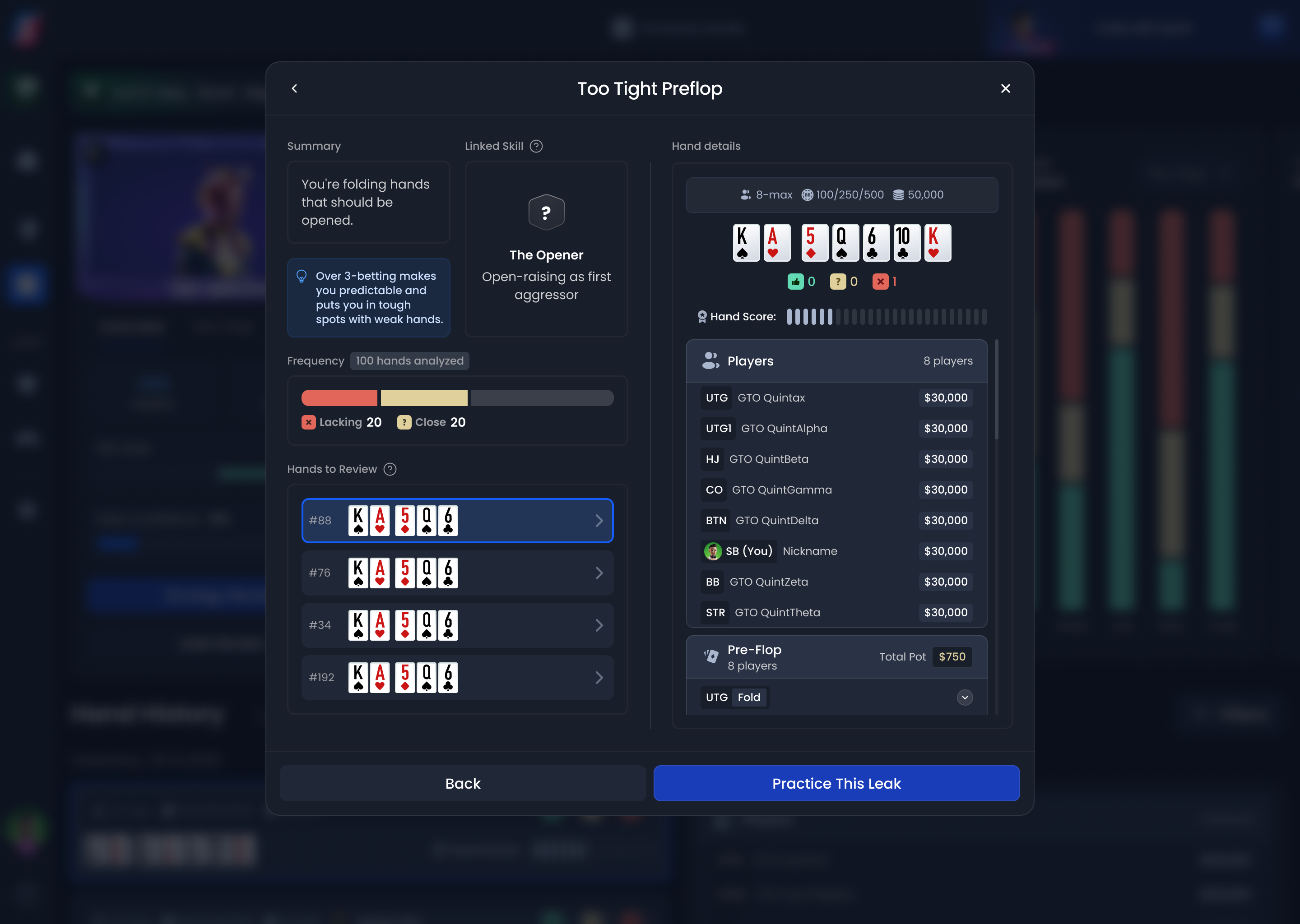 Leak Detail with hand